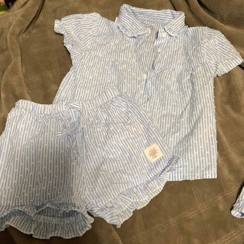 Cute cotton shirt and short pj set one available one in 4-5yrs